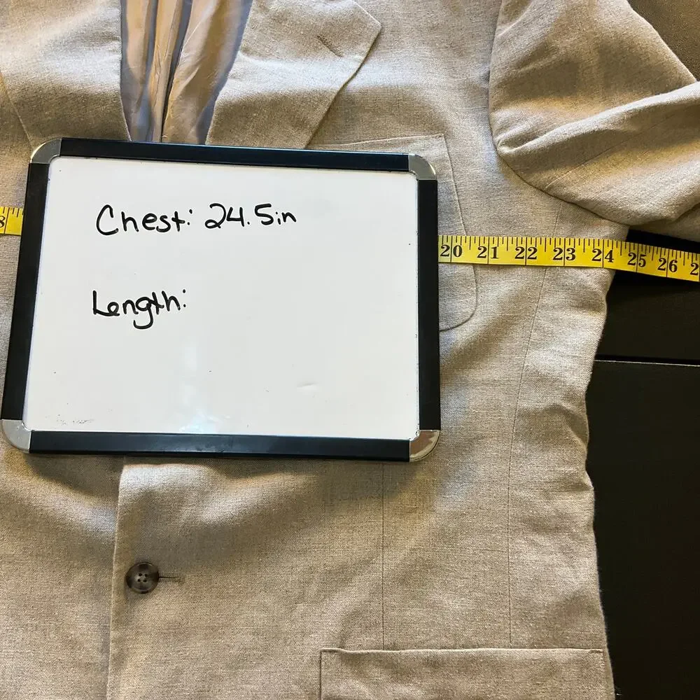 Eddie Bauer Linen Blazer Mens 44 Tall Beige Tan Sport Coat AKA Eddie Bauer